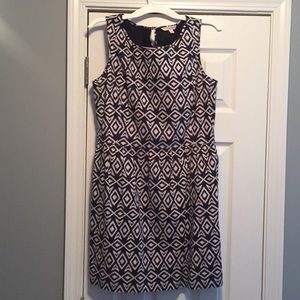 EUC Brooks Brothers Navy and White Dress, Size 12